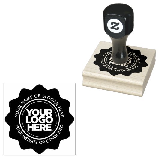 Uw Business Logo Custom Speelse Rubber Stamp Rubberstempel (Gestempeld)