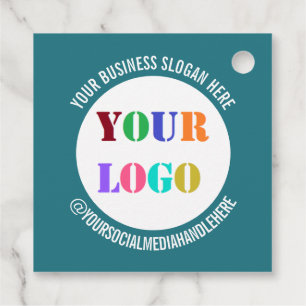 Uw Business Logo Custom Tekst en Kleur Gift Labels