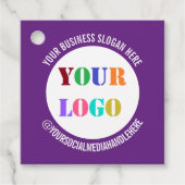 Uw Business Logo Custom Tekst en Kleur Gift Labels (Voorkant)
