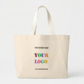 Uw Business Logo Custom Text Company Canvas tas (Voorkant)