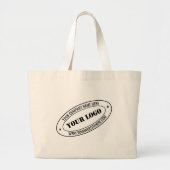 Uw Business Logo Custom Text Company Canvas tas (Voorkant)