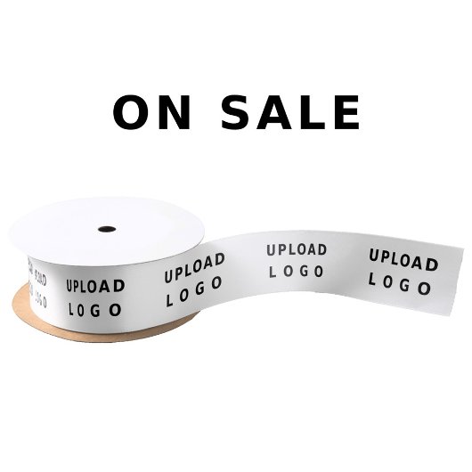 Uw Business Logo Eenvoudige Minimalistische Cadeau Satijnen Lint