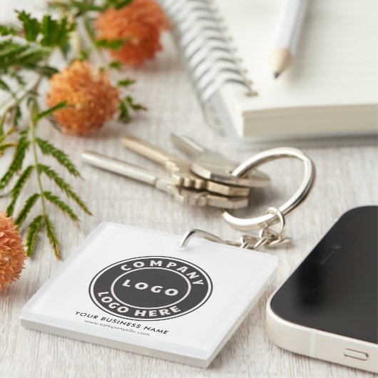 Uw Business Logo en Bedrijf Swag Custom Sleutelhanger (Voorkant Rechts)