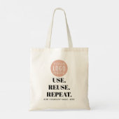 Uw Business Logo en Bedrijfsnaam Promo Tote Bag (Achterkant)