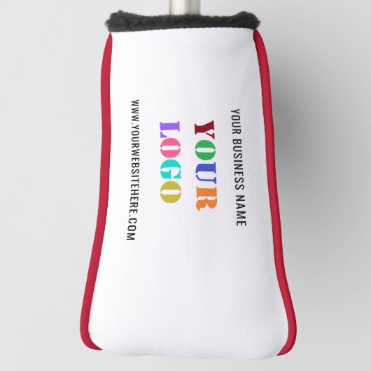 Uw Business Logo en Custom Text Golf Head Hoesje Golfheadcover (Draai 90)