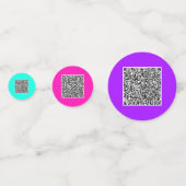 Uw Business Logo en QR Code Confetti Sjabloon (Achterkanten)