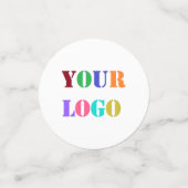 Uw Business Logo en QR Code Confetti Sjabloon (Kleine voorkant)