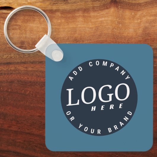 Uw Business Logo en QR Code Medewerkers Swag Sleutelhanger (Voorkant)