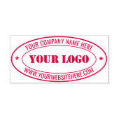 Uw Business Logo en Tekst Ovaal Zelfinkkend Stempe Zelfinktende Stempel (Design)