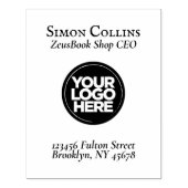 Uw Business Logo ExLibris Boeken Retouradres Rubberstempel (Afrduk)