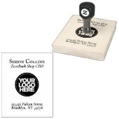 Uw Business Logo ExLibris Boeken Retouradres Rubberstempel (Gestempeld)