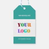 Uw Business Logo Gift Labels Voorbeeld aangepaste Cadeaulabel (Achterkant)