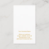 Uw Business Logo Gold White WC-kaart voor oormerki Visitekaartje (Achterkant)