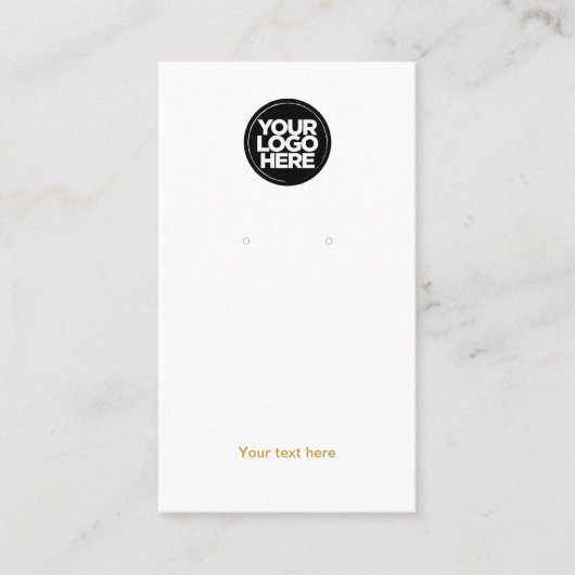 Uw Business Logo Gold White WC-kaart voor oormerki Visitekaartje (Voorkant)