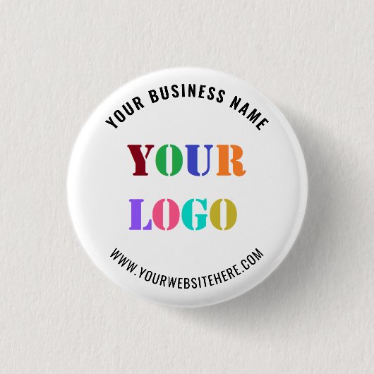 Uw Business Logo Name Website Promotion Button (Voorkant)