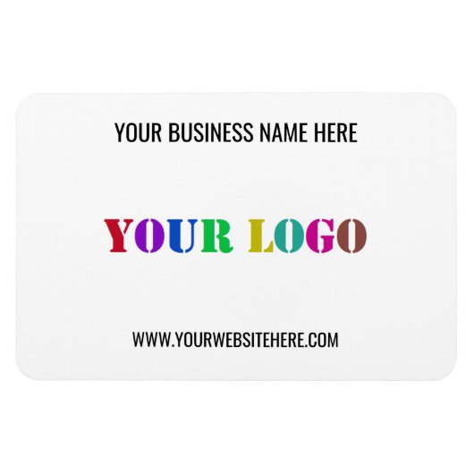 Uw Business Logo Name Website Promotion Magnet Magneet (Horizontaal)