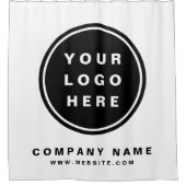 Uw Business Logo Promotion Business Company Douchegordijn (Voorkant)