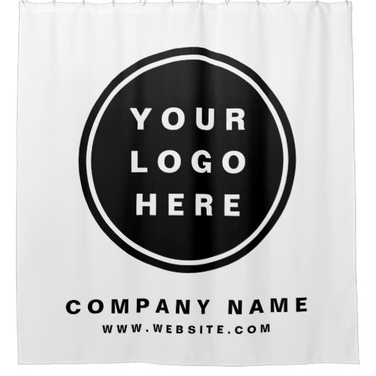 Uw Business Logo Promotion Business Company Douchegordijn (Voorkant)