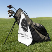 Uw Business Logo Promotion Business Company Golfhanddoek (Groen)