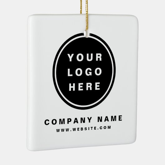 Uw Business Logo Promotion Business Company Keramisch Ornament (Rechts)