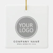 Uw Business Logo Promotion Business Company Keramisch Ornament (Achterkant)