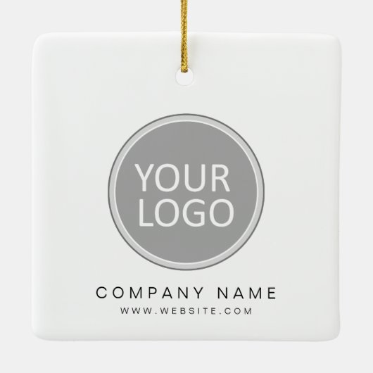 Uw Business Logo Promotion Business Company Keramisch Ornament (Achterkant)