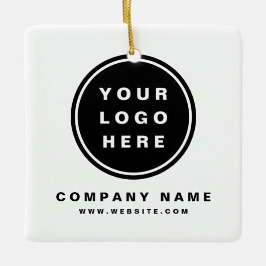 Uw Business Logo Promotion Business Company Keramisch Ornament (Voorkant)