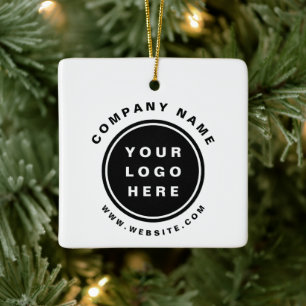 Uw Business Logo Promotion Business Company Keramisch Ornament