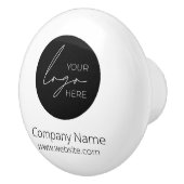 Uw Business Logo Promotion Business Company Keramische Knop (Rechts)