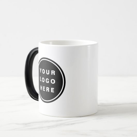 Uw Business Logo Promotion Business Company Magische Mok (Voorkant links)