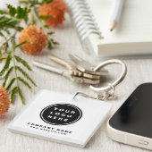 Uw Business Logo Promotion Business Company Sleutelhanger (Voorkant Rechts)