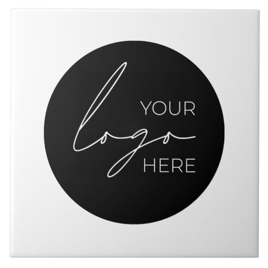 Uw Business Logo Promotion Business Company Tegeltje (Voorkant)