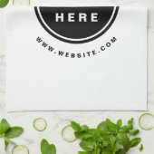 Uw Business Logo Promotion Business Company Theedoek (Gevouwen)