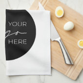 Uw Business Logo Promotion Business Company Theedoek (Quarter Fold)