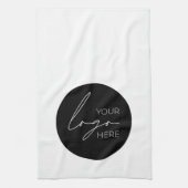 Uw Business Logo Promotion Business Company Theedoek (Verticaal)