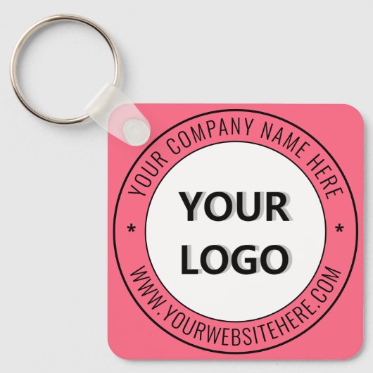 Uw Business Logo Promotionele Sleutelhanger Sjablo (Voorkant)