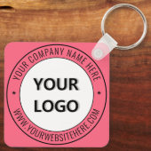 Uw Business Logo Promotionele Sleutelhanger Sjablo (Achterkant)