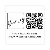 Uw Business Logo QR Code Aangepaste Rubber Stamp Rubberstempel (Afrduk)