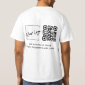 Uw Business Logo QR Code Custom T-shirt (Achterkant)