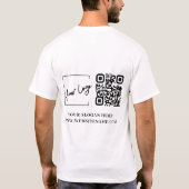 Uw Business Logo QR Code Custom T-shirt (Achterkant)