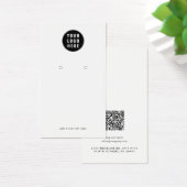 Uw Business Logo QR Code Earring Display Kaart (Bureau)