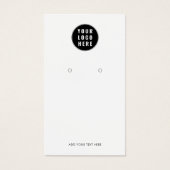 Uw Business Logo QR Code Earring Display Kaart (Voorkant)