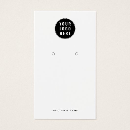 Uw Business Logo QR Code Earring Display Kaart (Voorkant)