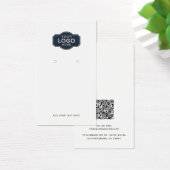 Uw Business Logo QR Code Earring Display Kaart (Bureau)