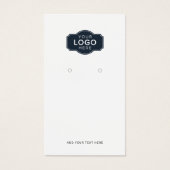 Uw Business Logo QR Code Earring Display Kaart (Voorkant)