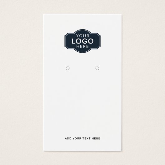 Uw Business Logo QR Code Earring Display Kaart (Voorkant)