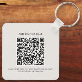 Uw Business Logo QR Code Medewerkers Swag Sleutelhanger (Achterkant)