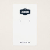 Uw Business Logo QR Code Oorbellen Display Kaart (Voorkant)