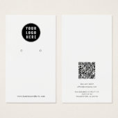 Uw Business Logo QR Code Oorbellen Display Kaart (Voorkant /achterkant)