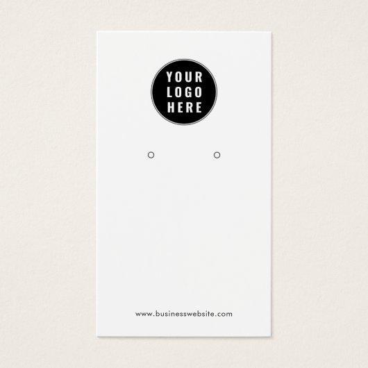 Uw Business Logo QR Code Oorbellen Display Kaart (Voorkant)